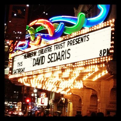 David Sedaris in lights