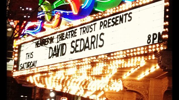 David Sedaris in lights